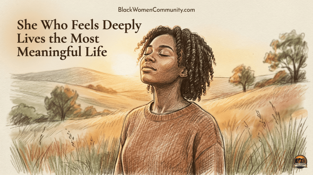 She Who Feels Deeply Lives the Most Meaningful Life Black Women Community